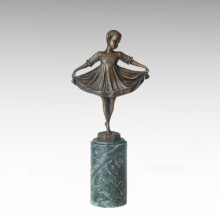 Kids Figure Statue Ballet Girl Child Bronze Sculpture TPE-698